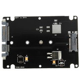 B + M Key Socket 2 M.2 NGFF (SATA) Carte adaptateur SSD vers 2.5 SATA avec boîtier noir